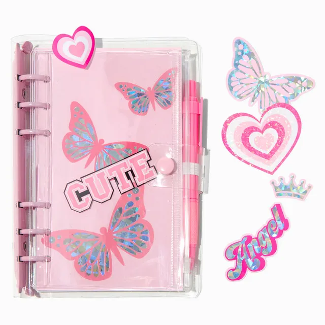 Claire's Cute Varsity Pink Sketchbook
