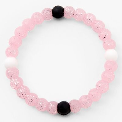 Glitter Beaded Stretch Bracelet - Pink
