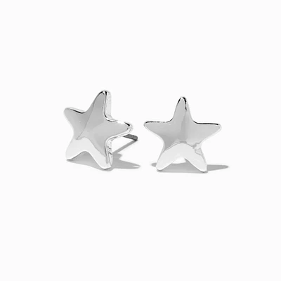 Silver-tone Star Stud Earrings