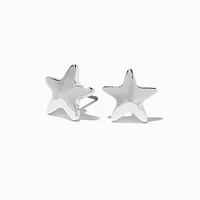 Silver-tone Star Stud Earrings