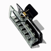 Large Two-Tone Black Rectangular Hair Claw
