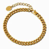 Claire's Anodized Stainless Steel Curb Chain Bracelet