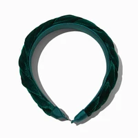 Emerald Green Braided Velvet Headband