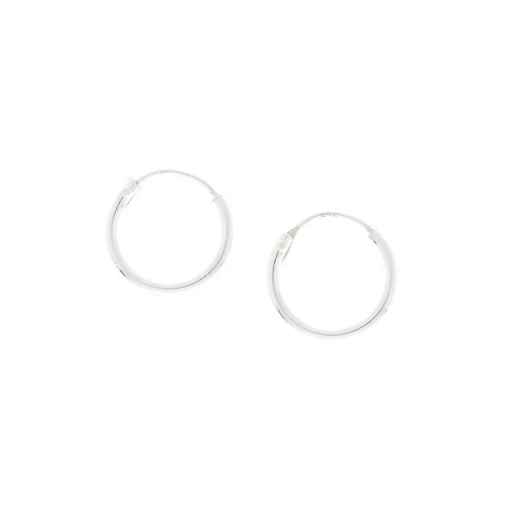 C LUXE by Claire's Sterling Silver 10mm Hoop Earrings