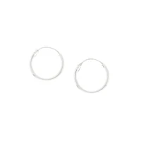 C LUXE by Claire's Sterling Silver 10mm Hoop Earrings