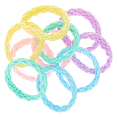 Claire's Club Pastel Honeycomb Hair Ties - 10 Pack