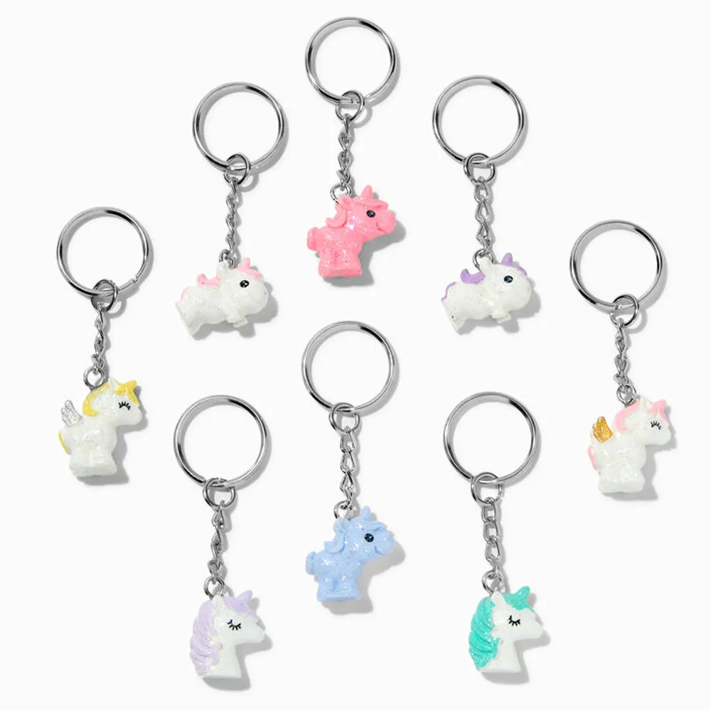 Pastel Unicorn Best Friends Keychains - 8 Pack