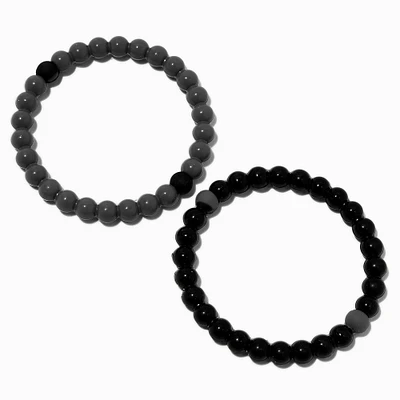 Black & Gray Fortune Bracelets - 2 Pack