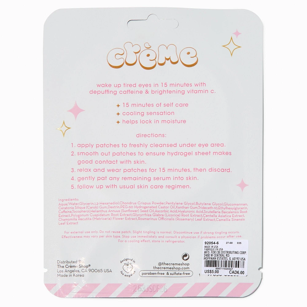 The Crème Shop® Beary Bright! Depuffing Hydrogel Under Eye Patches - 2 Pack