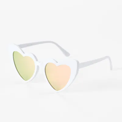 White Heart Rainbow Lens Sunglasses
