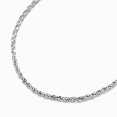 Silver 4MM Rope Chain Necklace
