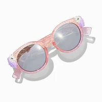 Claire's Club Unicorn Pink Glitter Mod Sunglasses