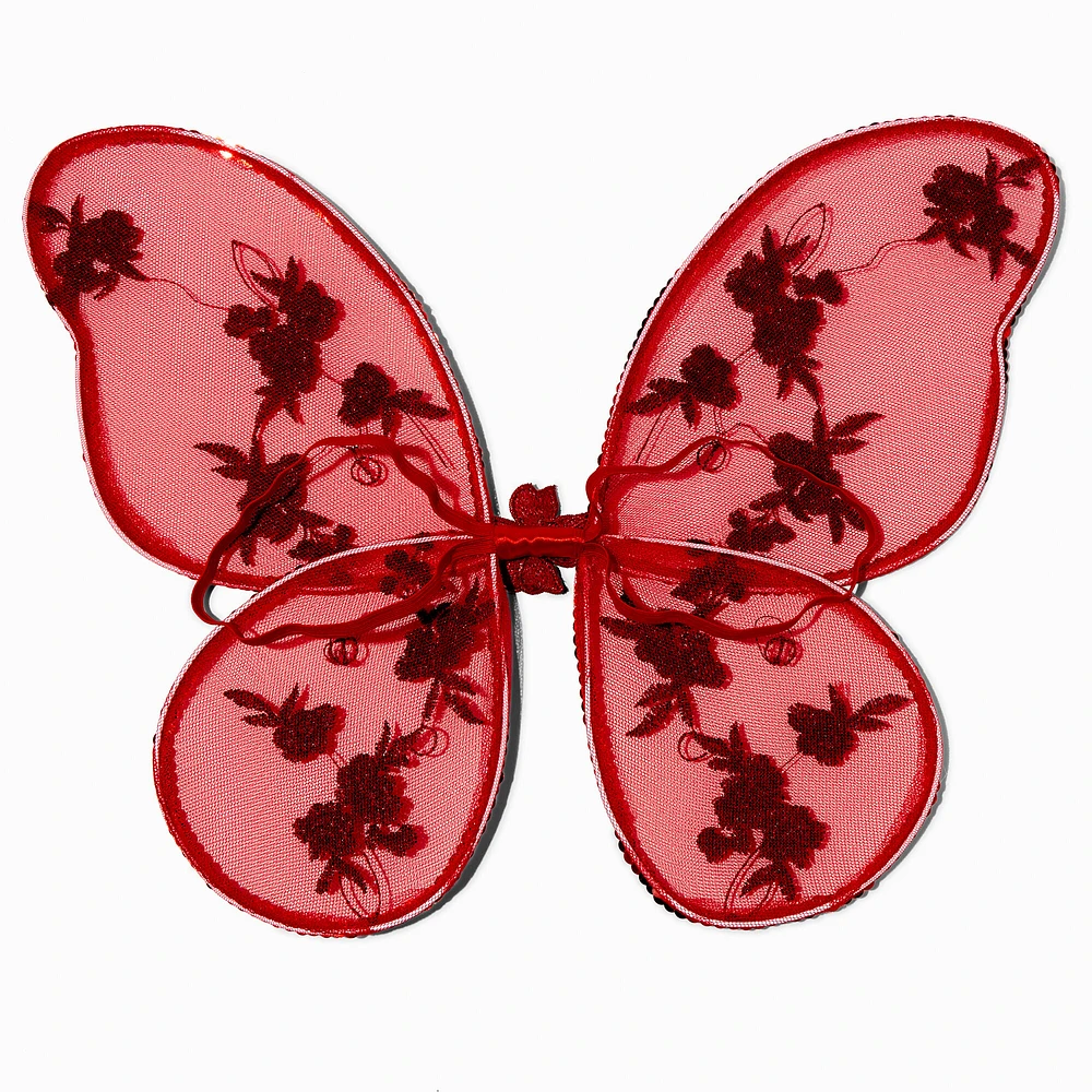 Claire's Club Red Embellished Flower Wings