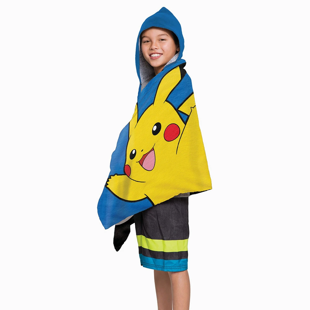 Pokémon™ Bounce And Bolt Hooded Youth Beach Towel (ds)