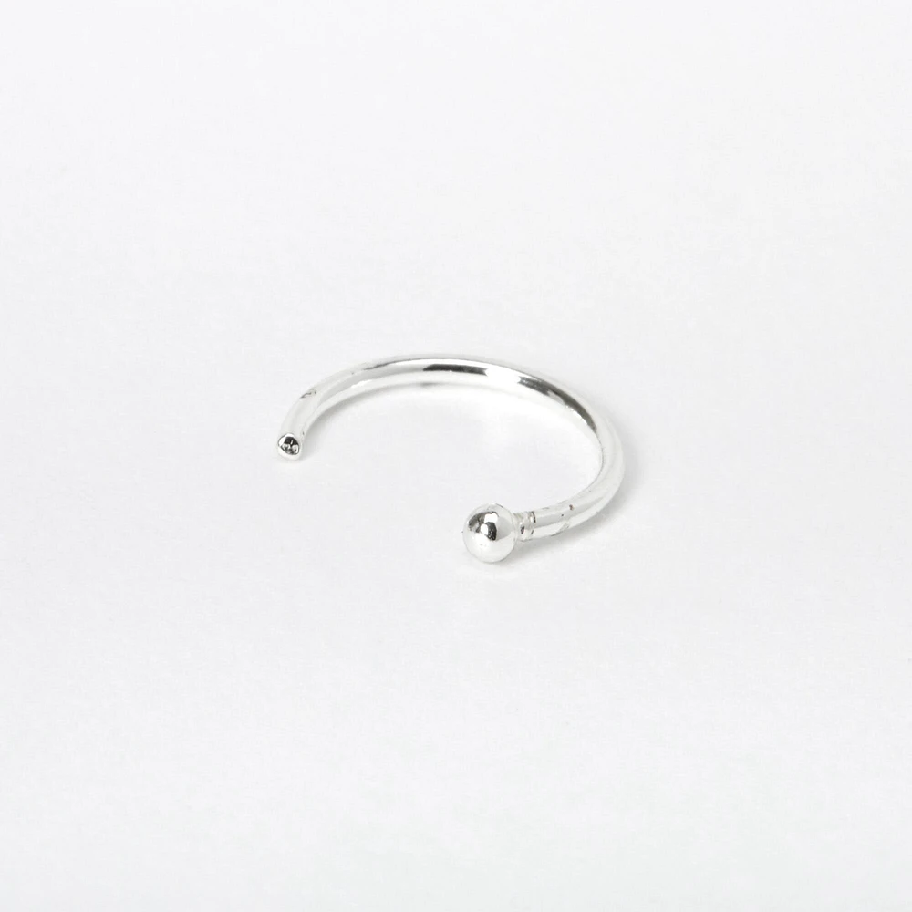 22G Sterling Silver Open Nose Ring