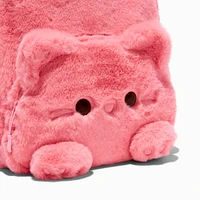 Claire's Club Furry Pink Cat Dome Backpack