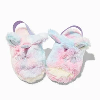 Claire's Club Unicorn Star Furry Slippers