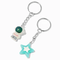 Space Glitter Best Friends Keychains - 5 Pack