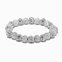 Silver-tone Fireball Stretch Bracelet