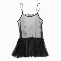 Sheer Black Tulle Tank Dress