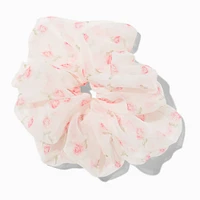 Giant Light Pink Satin Hair Scrunchie