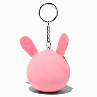 Pink Bunny Stress Ball Keychain