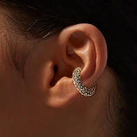 Gold-tone Crystal Pavé Chunky Ear Cuff