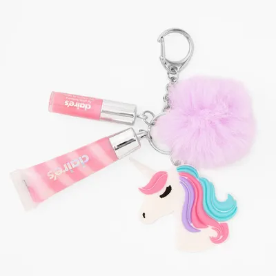 Lilac Unicorn Lip Gloss Keychain