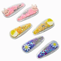 Easter Icons Shaky Confetti Snap Hair Clips - 6 Pack