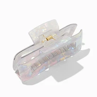 Iridescent Blue Rectangular Hair Claw