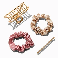 Boho Hair Claw, Hair Pin, & Hair Scrunchies - 4 Pack