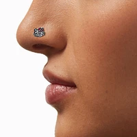 Hello Kitty® Stainless Steel Embellished Face 16G Nose Stud