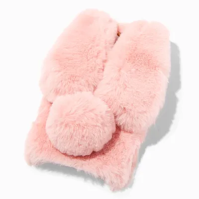 Furry Pink Bunny Protective Phone Case