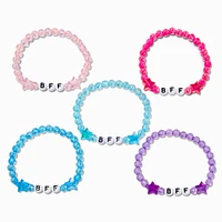 Best Friends Iridescent Star Beaded Stretch Bracelets - 3 Pack