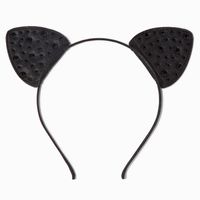 Embellished Black Animal Ears Headband