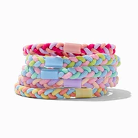 Pastel Braided Hair Ties - 5 Pack