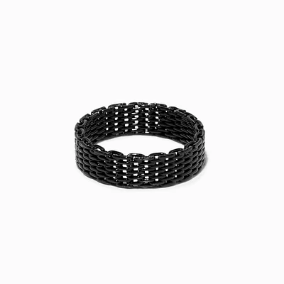 Hematite Woven Mesh Ring