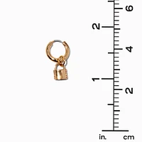 Lock Charm Gold-tone 0.5'' Drop Earrings