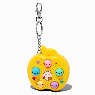 Yellow Apple Whac-A-Mole Game Keychain