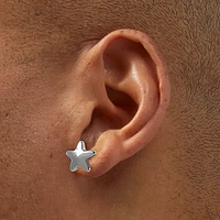 Silver-tone Star Stud Earrings