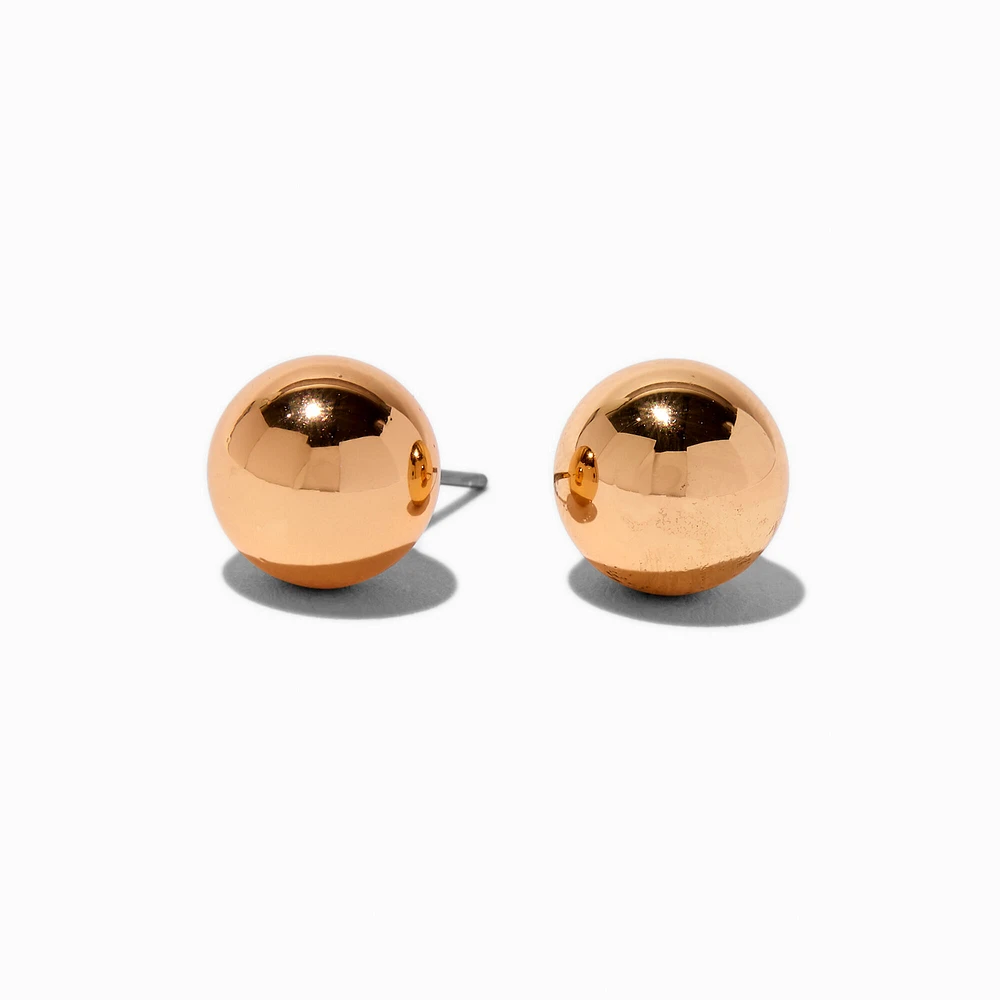 Gold-tone Ball Stud Earrings