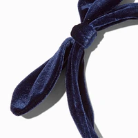 Claire's Club Navy Blue Velvet Knotted Bow Headband