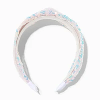 Iridescent Sequin Knotted Headband