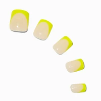 French Tip Medium Square Vegan Faux Nail Set