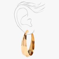 Gold 60MM Chunky Hoop Earrings