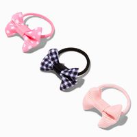 Claire's Club Pink Multi Pattern Bow Hair Ties - 10 Pack