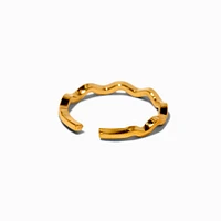 Gold-tone Stainless Steel Squiggly Toe Ring