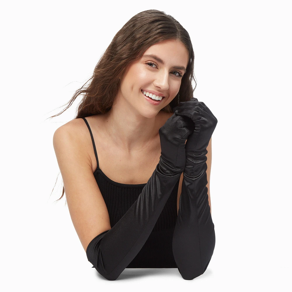 Satin Long Gloves