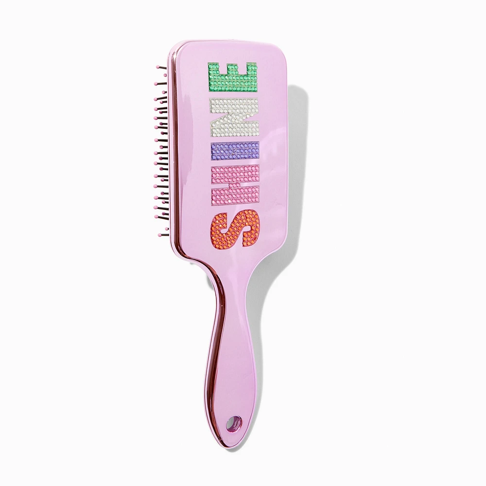 Pink Chrome Shine Hair Brush