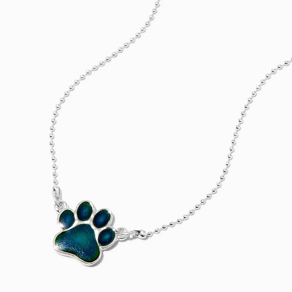 Mood Paw Print Pendant Necklace